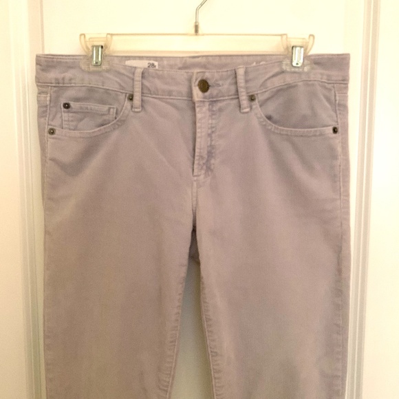 GAP 1969 Women Always Skinny Stretch Corduroys Light Grey Size 28R - Picture 2 of 11